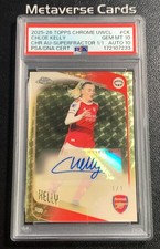 Marketplace image: 2025-26 Topps Chrome UWCL Chloe Kelly Auto Superfractor 1/1 PSA 10/10