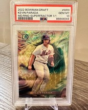 Marketplace image: 2022 Bowman Draft Kevin Parada 1/1 Superfractor PSA 10 Mood Ring SSP Insert #MR9