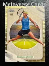 Current marketplace image for 2026 Topps Chrome #188 Tennis Emiliana Arango Base Superfractor 1/1