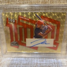 Marketplace image: 2024 Leaf Metal Top 100 James Wood RC Auto Plate 1/1 Rookie Red Superfractor