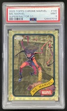 Marketplace image: 2025 Topps Chrome Marvel SuperFractor #130 Ms. Marvel 1/1 PSA 9