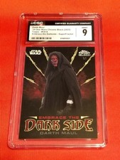 Marketplace image: 2024-25 Star Wars Darth Maul Chrome SUPERFRACTOR 1/1 Dark Side MINT 9 CGC L@@K!