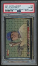 Marketplace image: 2015 Bowman's Best Kyle Schwarber Hi-Def Heritage Superfractor 1/1 #HDH-KS PSA 6