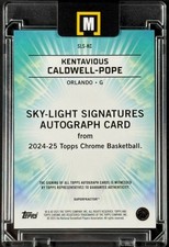 Marketplace image: 2024-25 Topps Chrome Kentavious Caldwell-PopeSky-Light Auto SuperFractor 1/1 SLS