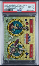 Marketplace image: 2025 Topps Toy Story Buzz Lightyear & Jessie Superfractor 1/1 #5 PSA 10 Gem Mint