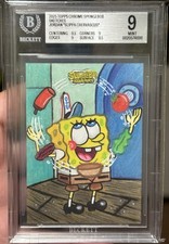 Marketplace image: 2025 Topps Chrome SpongeBob Sketch 1/1 Jordan Slippa Chervascus BGS 9 Mint