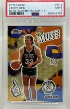 Marketplace image: Larry Bird 2025 Topps Finest Muse Superfractor 1/1 PSA
