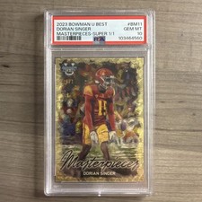 Marketplace image: Pop 1 Super Fractor 1/1 Dorian Singer 2023 Bowman University Best Masterpieces