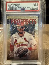 Marketplace image: Joshua Baez 2023 Bowman Chrome 1/1 Superfractor Prospects #MP-17 Cardinals PSA 9