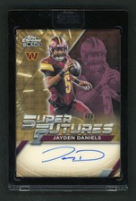 Marketplace image: 2025 Topps Chrome Black Jayden Daniels Super Futures SuperFractor Auto 1/1