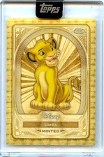 Marketplace image: SIMBA 2025 TOPPS MINT DISNEY CHROME ENCASED GOLD SUPERFRACTOR SP 1/1 LION KING