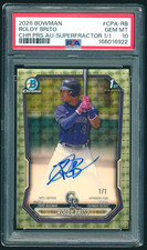 Marketplace image: 2026 Bowman Chrome Roldy Brito Superfractor Auto 1/1 PSA 10 Gem Mint - Rockies