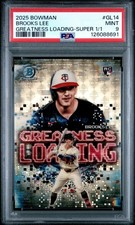 Marketplace image: 2025 Bowman Greatness Loading Superfractor 1/1 Brooks Lee #GL14 PSA 9