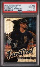 Marketplace image: BOBBY WITT JR 2024 TOPPS CHROME FANATICAL SUPERFRACTOR SP 1/1 PSA 10 GEM MINT