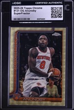 Current marketplace image for 2025 Topps Chrome #131 OG Anunoby Superfractor 1/1