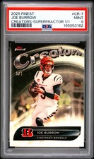 Marketplace image: Topps Finest 2025 Creators Joe Burrow #CR-7 Superfractor 1/1 PSA 9
