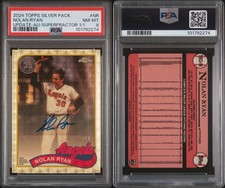 Marketplace image: 2024 Topps Update Nolan Ryan 35th Anniversary Superfractor 1/1 Auto PSA 8