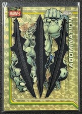 Marketplace image: 1/1 ABOMINATION 2026 TOPPS CHROME MARVEL COMICS #001 CLAWED VAR SUPERFRACTOR 1/1