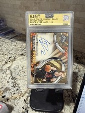 Current marketplace image for 2025 Topps Chrome #1 Dick Black Fire Auto Superfractor 1/1