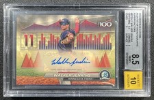 Marketplace image: WALKER JENKINS BGS 8.5 2024 BOWMAN CHROME SCOUTS' TOP 100 SUPERFRACTOR AUTO 1/1