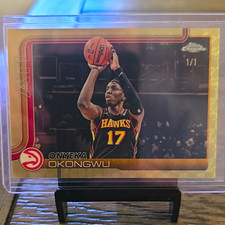 Marketplace image: Topps 2024-25 Topps Chrome Onyeka Okongwu Hawks #21 Superfractor 1/1