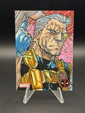 Marketplace image: 2025 Topps Chrome Deadpool Cable Sketch Card Elvin A. Hernandez 1/1