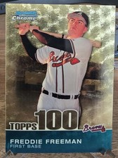 Marketplace image: 2010 Bowman Chrome Freddie Freeman Superfractor 1/1 RC Topps 100 TCP24