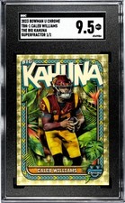 Marketplace image: CALEB WILLIAMS 2023 BOWMAN U CHROME SUPERFRACTOR BIG KAHUNA ROOKIE 1/1 SGC 9.5