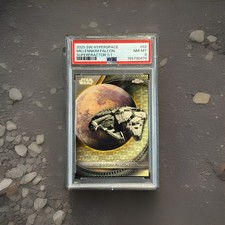 Marketplace image: 2024 Chrome Hyperspace Star Wars Millennium Falcon Superfractor 1/1 PSA 8