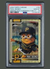 Marketplace image: 2026 Topps Chrome Minions MLB Superfractor Paul Skenes #150 PSA 10
