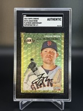 Marketplace image: Logan Webb Superfractor 1/1  2023 Topps Chrome Platinum Anniversary