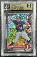 Marketplace image: 1/1 DANNY DE ANDRADE BGS 9.5 2022 BOWMAN CHROME 1ST BLACK SHIMMER REFRACTOR 1/1
