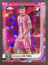 Marketplace image: RODRIGO DE PAUL 2025 TOPPS CHROME MLS SAPPHIRE #134 PADPARADSCHA REFRACTOR 1/1