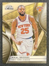 Marketplace image: 1/1 MIKAL BRIDGES 2025-26 TOPPS CHROME BLACK #30 SUPERFRACTOR 1/1 KNICKS