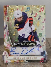 Marketplace image: 2026 Leaf Metal Hockey Brianna Decker Optichrome Gold SuperFractor 1/1 Auto USA