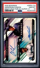 Marketplace image: 2026 Bowman Kade Anderson Charlie Condon Dual Auto SuperFractor 1/1 PSA 10 💎💎