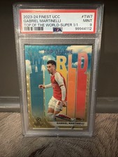 Marketplace image: 2023-24 Topps Finest UCC Gabriel Martinelli "Top of  the World" 1/1 Superfractor