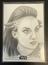 Marketplace image: Chass na Chadic 1/1 Sketch by Chris Timola 2026 Topps Chrome Star Wars