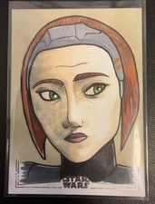Marketplace image: Bo-Katan Kryze 1/1 Sketch by Alexander McCormick 2026 Topps Chrome Star Wars