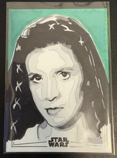 Marketplace image: Leia Organa 1/1 Sketch by Daniel Riveron 2026 Topps Chrome Star Wars