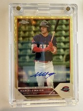 Current marketplace image for 2023 Topps Pro Debut Chrome #PDC-80 Marcelo Mayer Superfractor 1/1