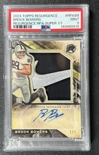 Marketplace image: BROCK BOWERS PSA 9 2024 TOPPS RESURGENCE ROOKIE NIKE PATCH AUTO SUPERFRACTOR 1/1