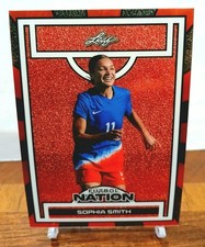 Marketplace image: Sophia Smith 2025 Leaf Futbol Nation United States USA Red SuperFractor 1/1