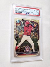 Marketplace image: 2023 Bowman Chrome Prospects James Wood Superfractor 1/1 PSA 9