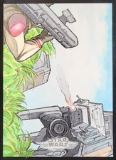 Marketplace image: 2026 Topps Chrome Star Wars Galaxy 1/1 Battle Plans Artist Signed SKetch RW3