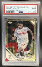 Marketplace image: 2021 Topps Chrome UCL Karim Adeyemi SuperFractor 1/1 #145 Salzburg PSA 9