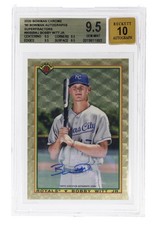 Marketplace image: 2020 Bowman Chrome Bobby Witt Rookie Superfractor Auto 1/1 Bgs 9.5 10 True Gem