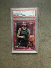 Marketplace image: 2025 -26 Topps Chrome Sapphire Derrick White padparadscha 1/1 psa 9
