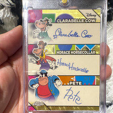 Marketplace image: Topps 2023 Chrome Disney Signed Auto Clarabelle/Horace/Pete 1/1 Superfractor