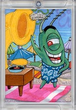 Marketplace image: 2025 TOPPS CHROME SPONGEBOB 1/1 SKETCH - PLANKTON MASTERPIECE (MAKE OFFER)
